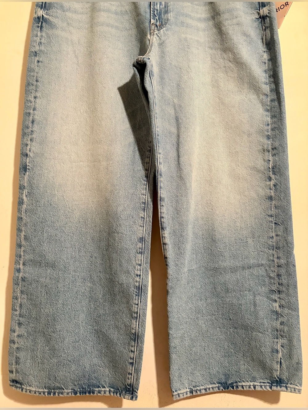 NWT MOTHER Superior The Dodger Flood This is How I Roll Light Denim Jeans Sz 33 - Picture 6 of 16